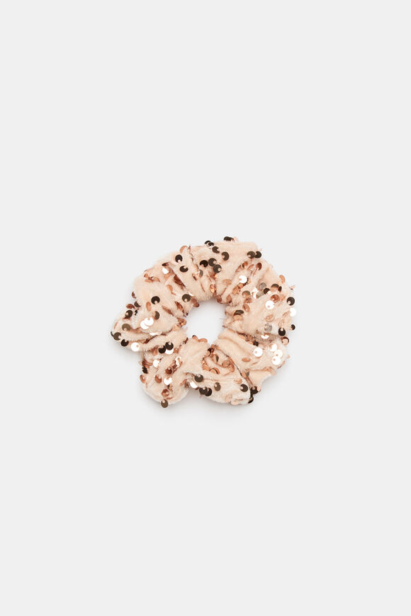 Sequin Scrunchie  Neutral  hi-res