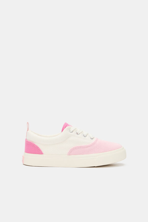 Colourblock Plimsole Sneaker  Pink Lemonade Multi  hi-res