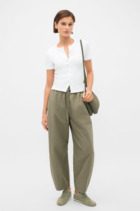 Button Through Rib Top  Whisper White  hi-res