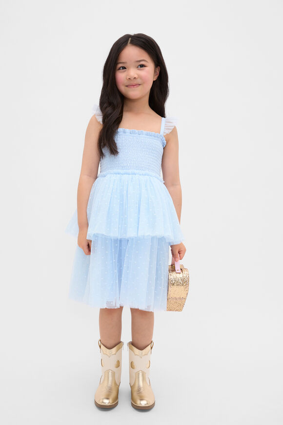 Heart Tulle Dress  Ice Blue  hi-res