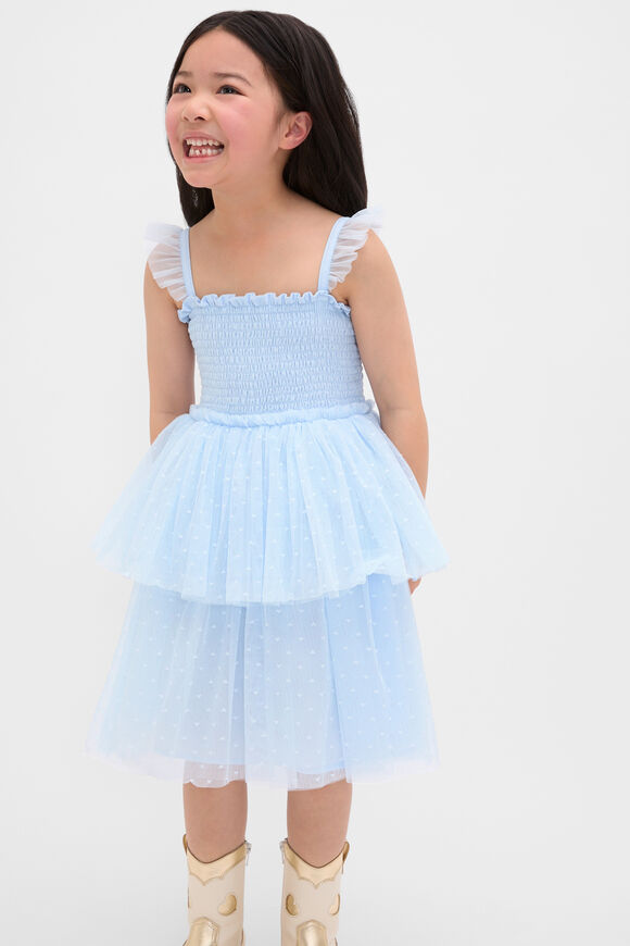Heart Tulle Dress  Ice Blue  hi-res