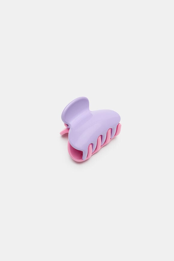 Colourblock Claw Clip  Candy Pink  hi-res