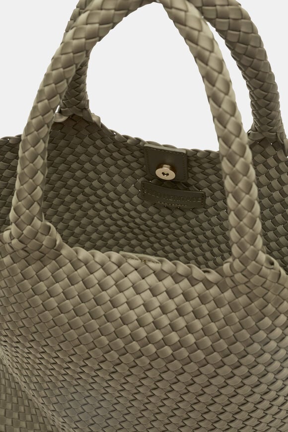 Woven Textured East West Tote  Caper  hi-res