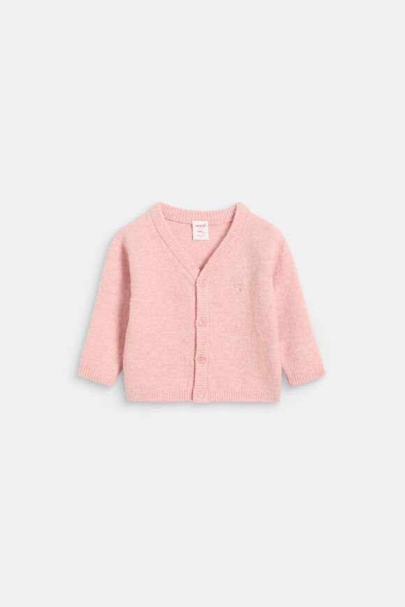 Leaf Knit Cardigan  Blush Pink Marle  hi-res