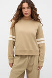 Contrast Detail Crew Neck Sweat  Caramel Clay  hi-res