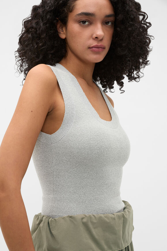 Boucle Knit Tank  Feather Grey Twist  hi-res
