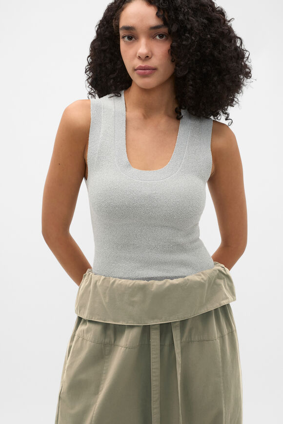Boucle Knit Tank  Feather Grey Twist  hi-res