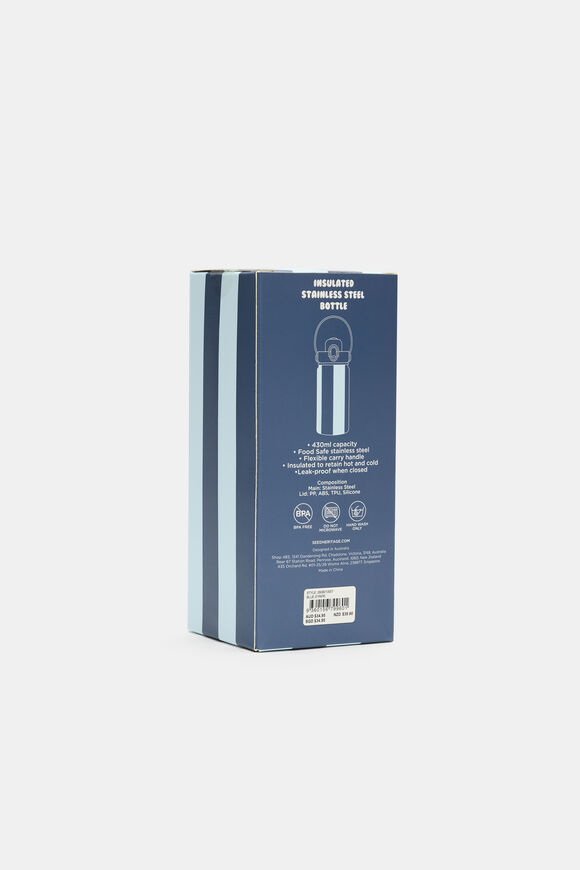 Boys Stripe Water Bottle  Blue Stripe  hi-res