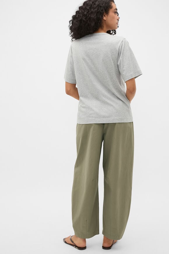 Cotton V Neck Relaxed Tee  Feather Grey Marle  hi-res