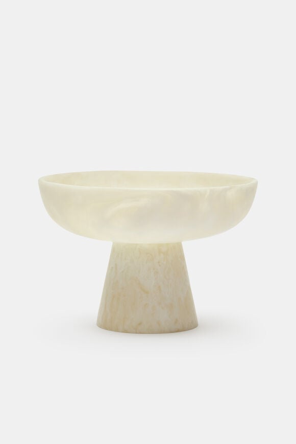 Tallulah Resin Footed Bowl  Meringue  hi-res