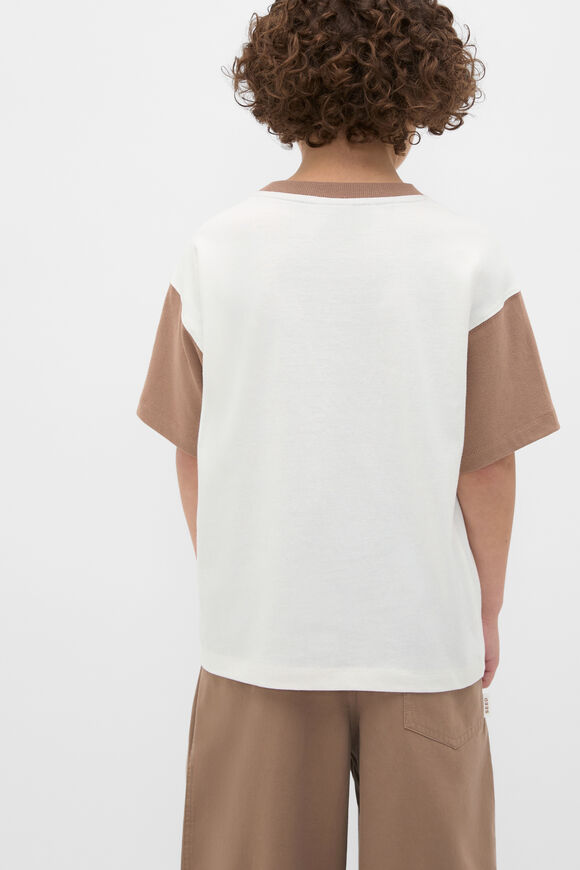 Colourblock Logo Tee  Walnut  hi-res