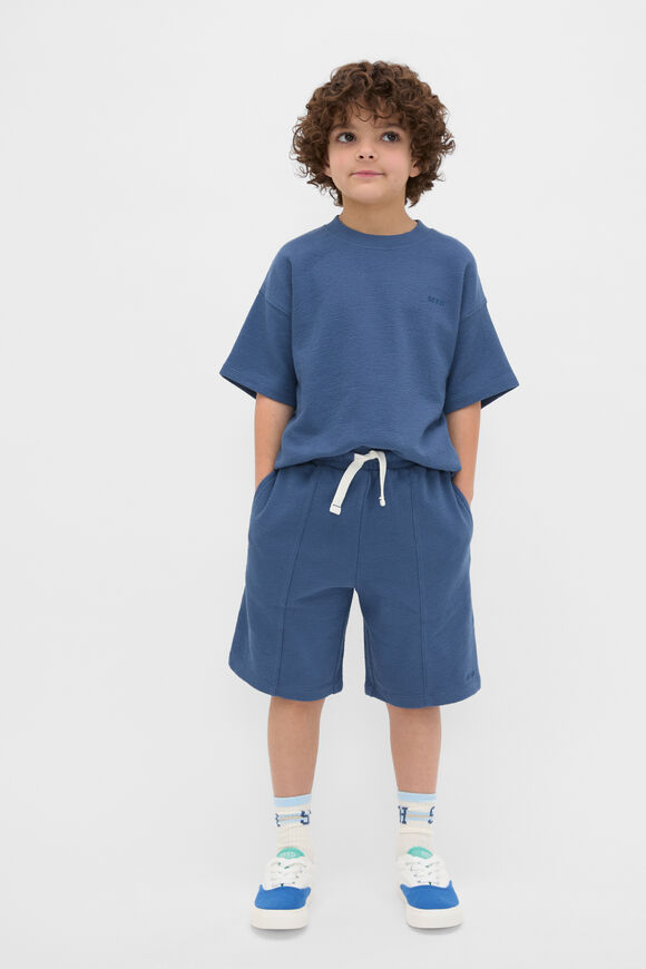 Texture Longline Short  Washed Navy  hi-res