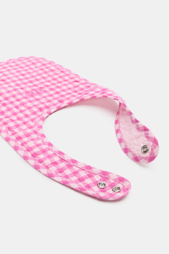 Gingham Bib  Wild Berry  hi-res