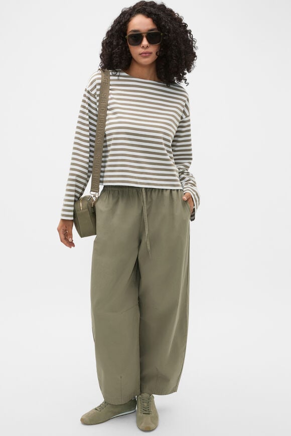 Boatneck Long Sleeve Top  Caper Stripe  hi-res