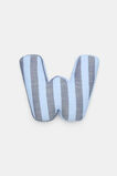 Blue Stripe Initial Cushion  W  hi-res