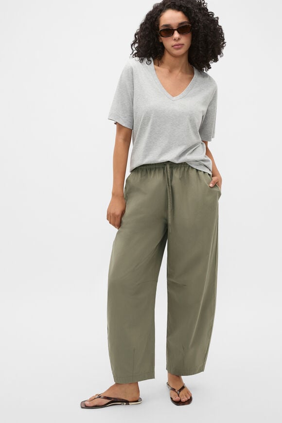 Cotton V Neck Relaxed Tee  Feather Grey Marle  hi-res