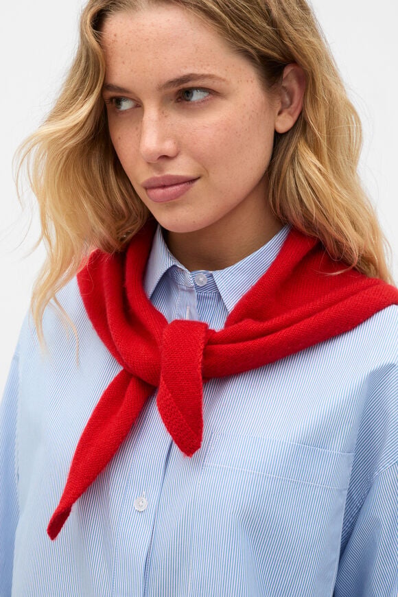 Mini Triangle Scarf  Chilli Red  hi-res