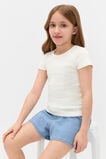 Core Logo Rib Tee  Classic Cream  hi-res