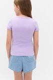 Core Logo Rib Tee  Lilac  hi-res