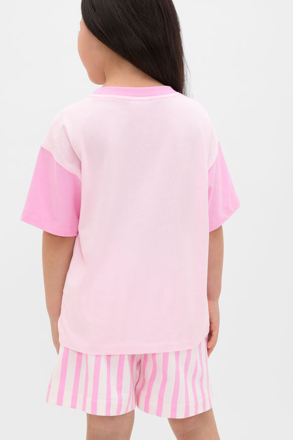 Colour Block Logo Tee  Pink Lemonade  hi-res