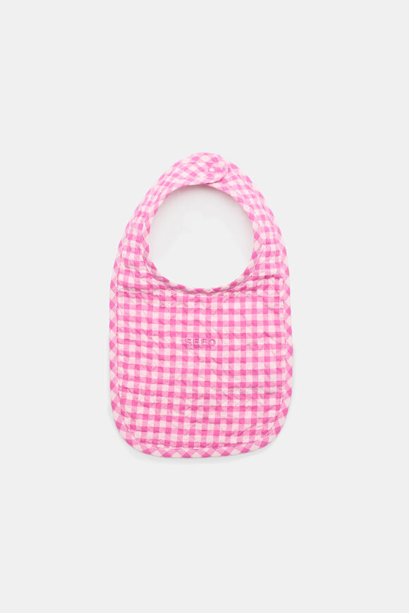 Gingham Bib  Wild Berry  hi-res