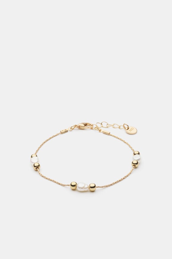 Pearl Bead Bracelet  Gold  hi-res
