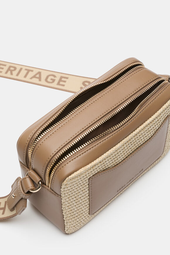 Textured Camera Bag  Tan  hi-res
