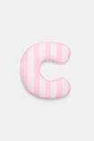 Pink Stripe Initial Cushion  C  hi-res