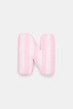 Pink Stripe Initial Cushion  N  hi-res