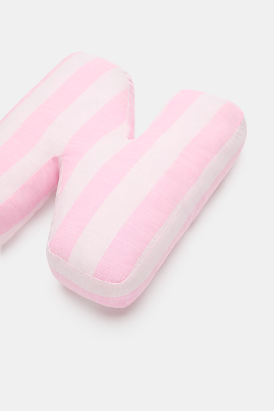 Pink Stripe Initial Cushion  N