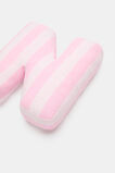 Pink Stripe Initial Cushion  N  hi-res