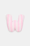 Pink Stripe Initial Cushion  W  hi-res