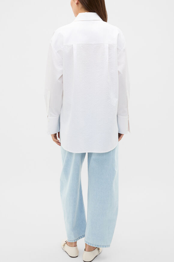 Textured Cotton Shirt  Whisper White  hi-res