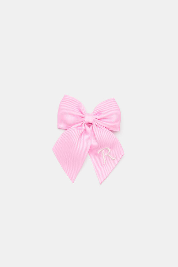 Grosgrain Initial Bow Duck Clip  R  hi-res