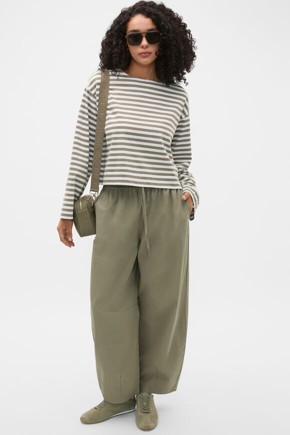Boatneck Long Sleeve Top  Caper Stripe  hi-res