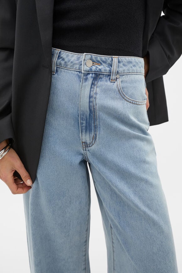 Denim Wide Leg Pant   Chalk Blue Wash  hi-res