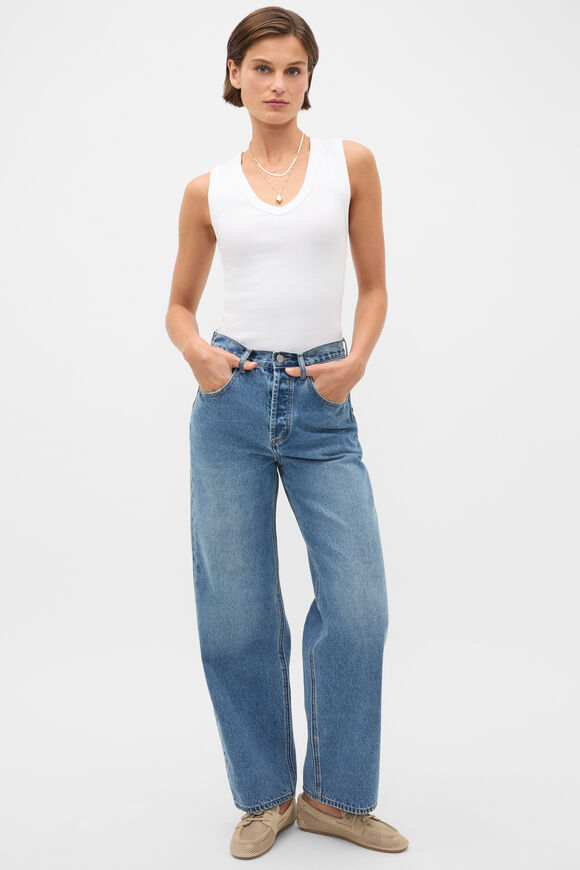 Straight Leg Denim Jean  90s Blue Wash  hi-res