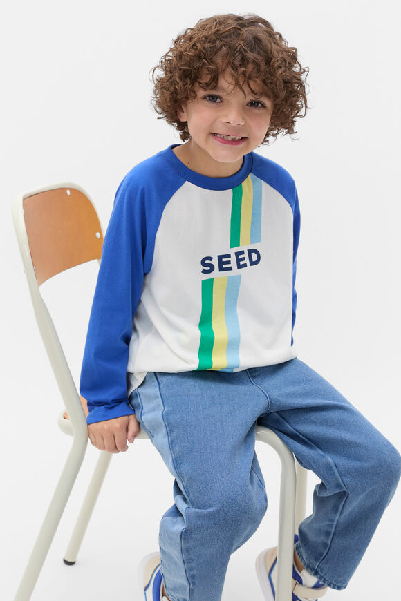 Logo Raglan Tee  Cobalt  hi-res