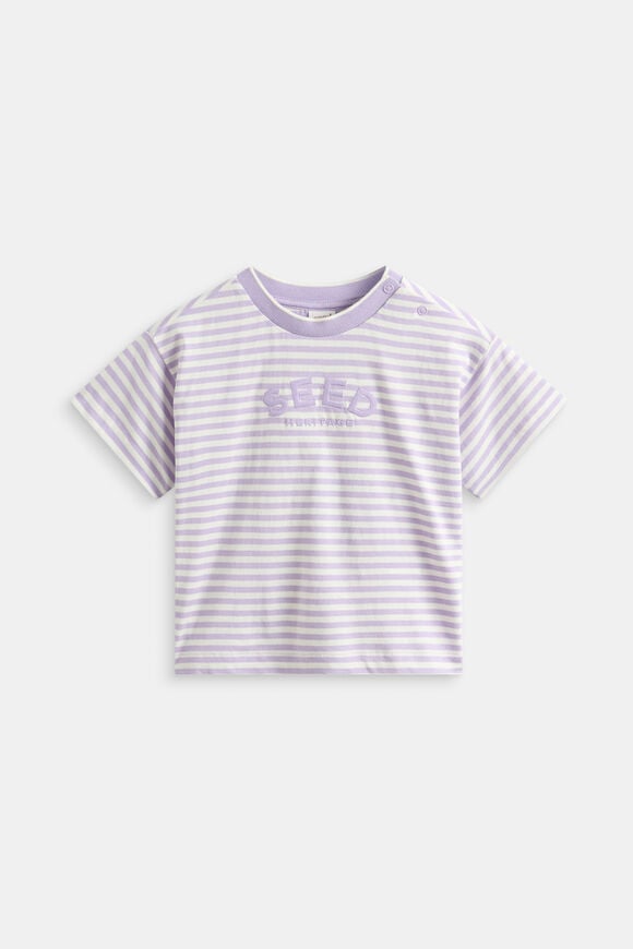 Core Stripe Logo Tee  Lilac  hi-res
