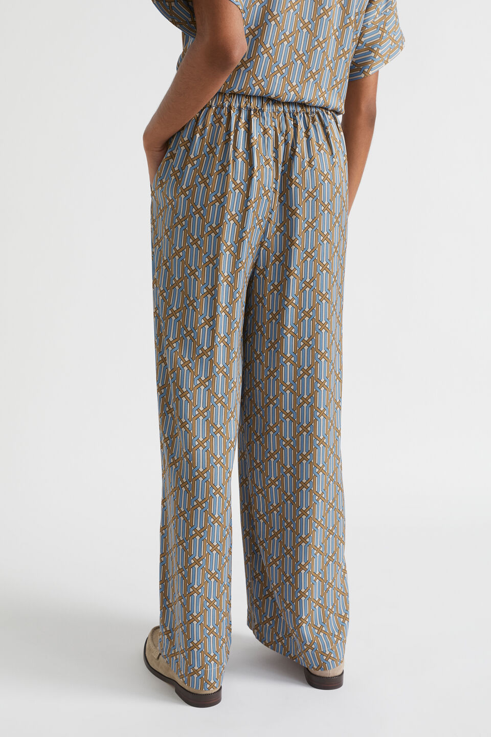 Linear Retro Pleat Pant  Deep Brass Retro