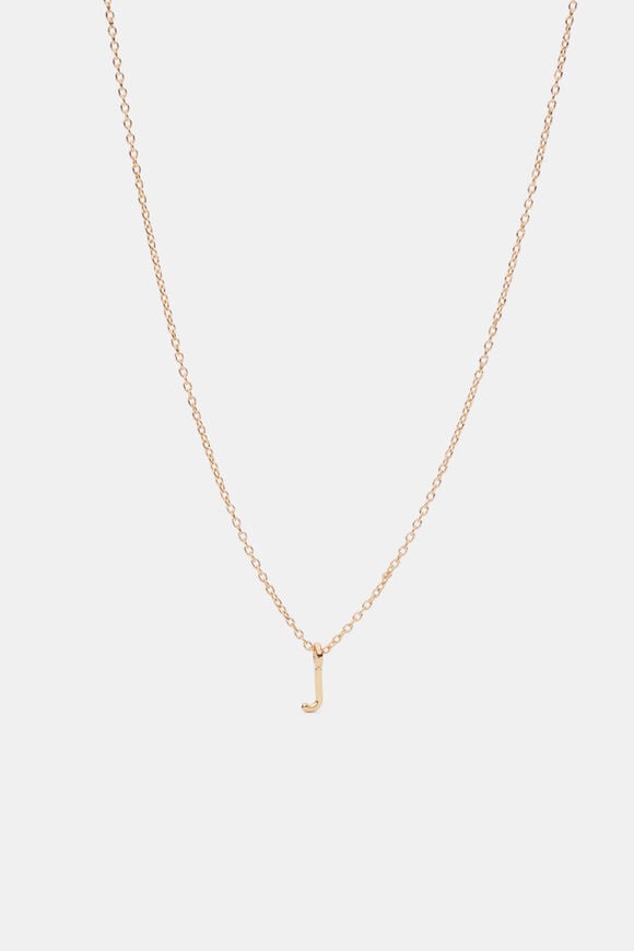 Gold Alphabet Necklace  J  hi-res