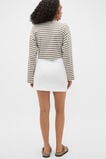 Denim A-Line Pocket Mini Skirt  White  hi-res