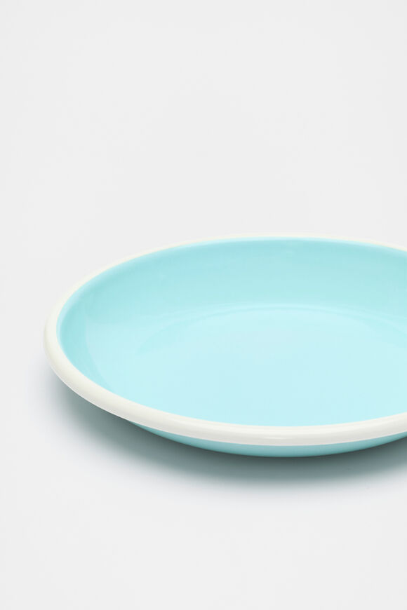 Loretta Enamel Shallow Plate  Skyway  hi-res