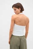 Halter Rib Scoop Neck Tank  Whisper White  hi-res