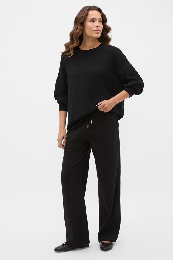Cotton Oversized Knit  Black  hi-res