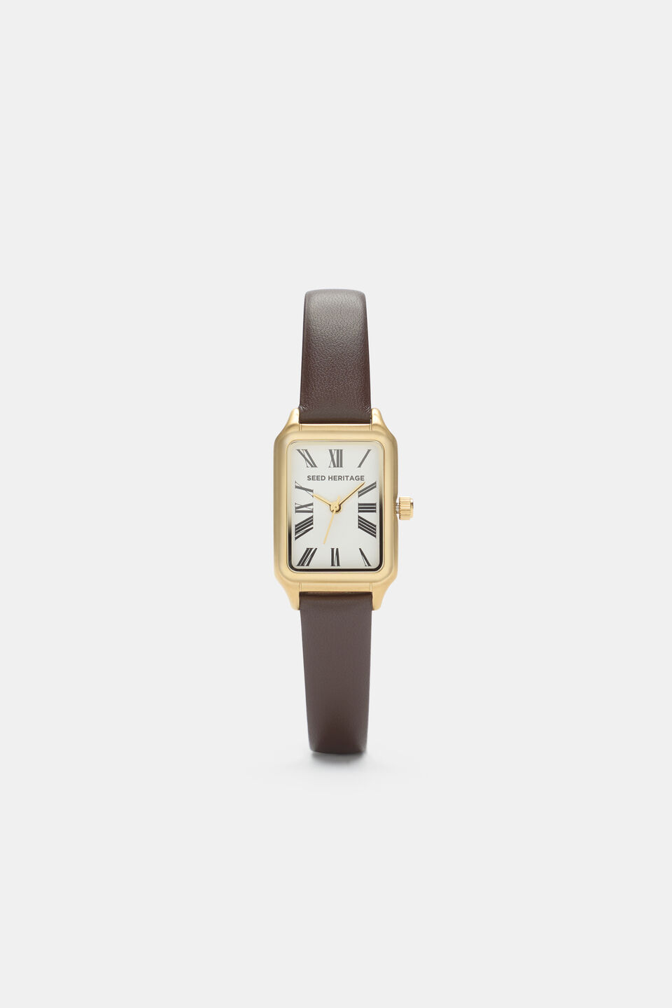 Seed Leather Watch  Chocolate