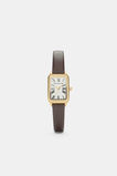 Seed Leather Watch  Chocolate  hi-res