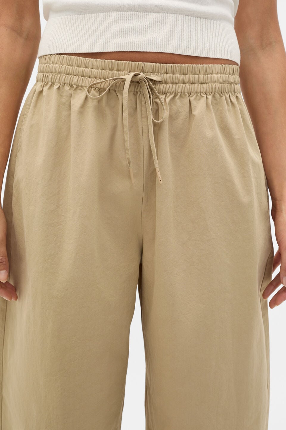 Cotton Elasticated Pant  Caramel Clay