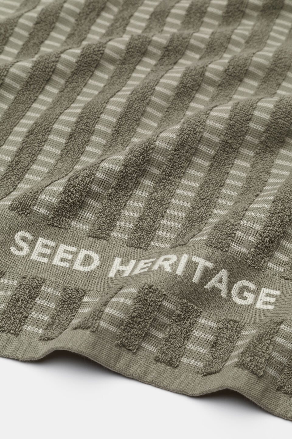 Textured Tea Towel  Caper Green