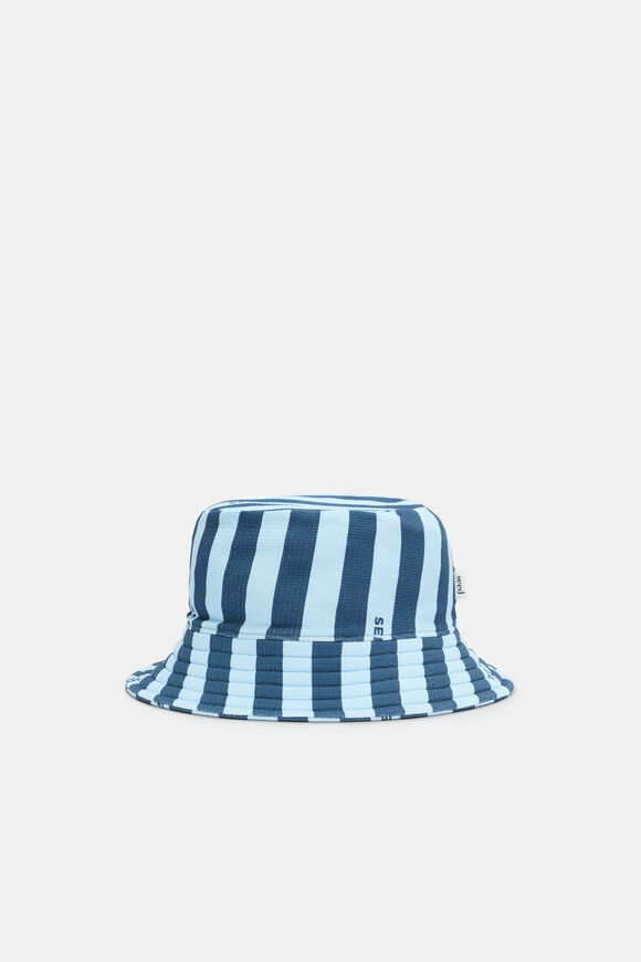 Swim Hat  Washed Navy Stripe  hi-res